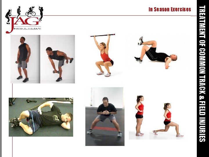 TREATMENT OF COMMON TRACK & FIELD INJURIES In Season Exercises 
