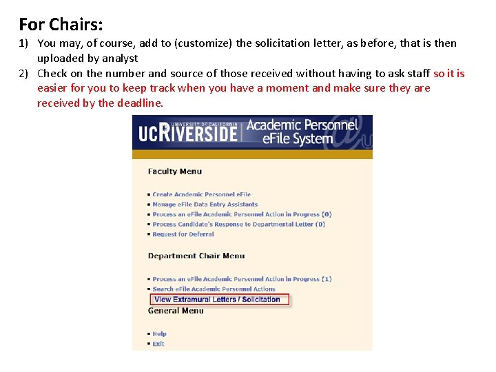 For Chairs: 1) You may, of course, add to (customize) the solicitation letter, as For Chairs: 1) You may, of course, add to (customize) the solicitation letter, as