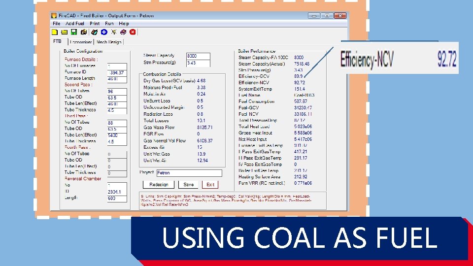 Put your calculations Here USING COAL AS FUEL 