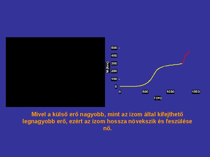 Mivel a külső erő nagyobb, mint az izom által kifejthető legnagyobb erő, ezért az