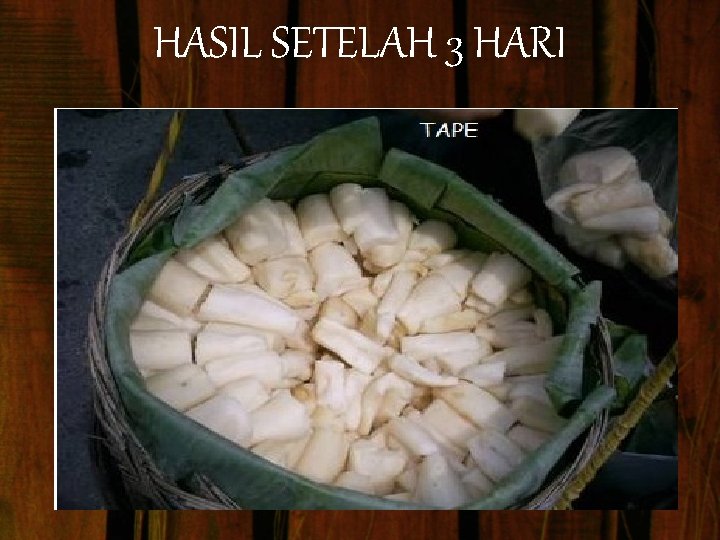 HASIL SETELAH 3 HARI 