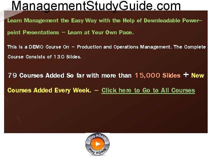 Management. Study. Guide. com Learn Management the Easy Way with the Help of Downloadable