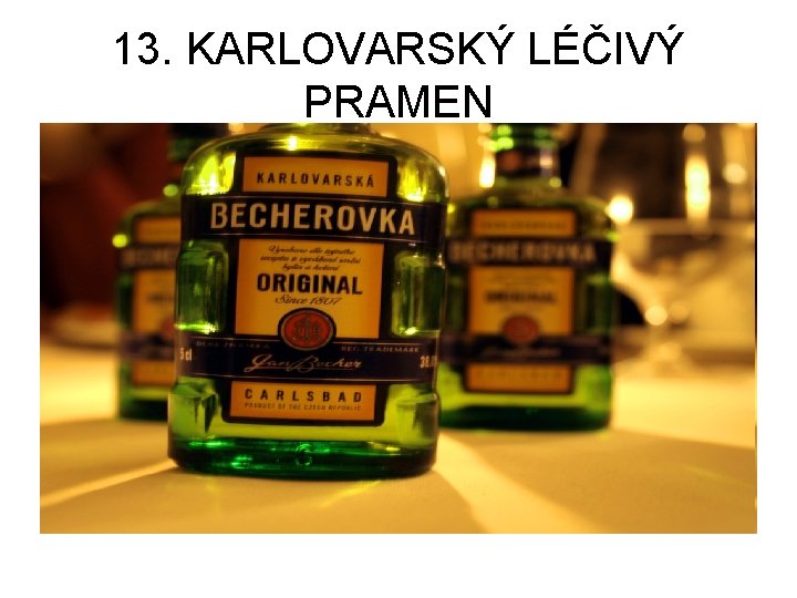 13. KARLOVARSKÝ LÉČIVÝ PRAMEN 