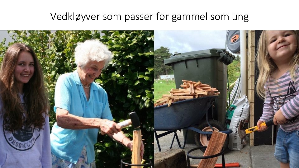 Vedkløyver som passer for gammel som ung 