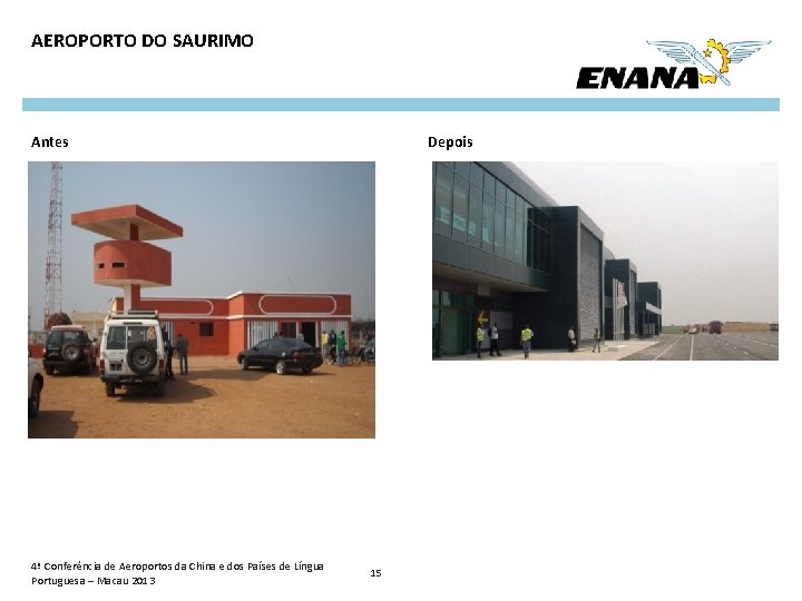 AEROPORTO DO SAURIMO Antes 4ª Conferência de Aeroportos da China e dos Países de