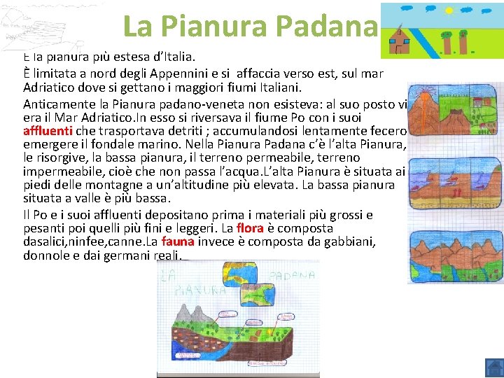 La Pianura Padana È la pianura più estesa d’Italia. È limitata a nord degli