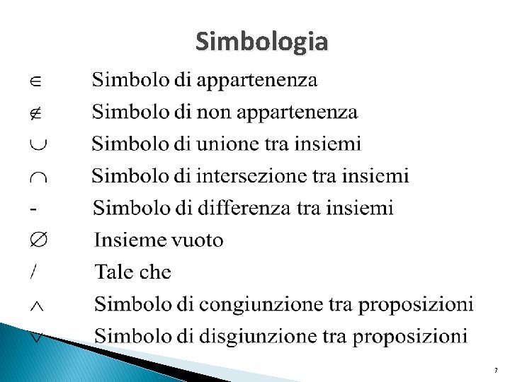 Simbologia 7 Simbologia 7