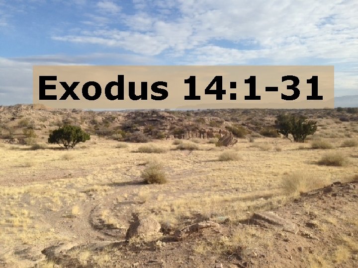 Exodus 14: 1 -31 