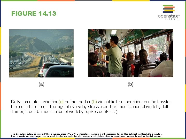 FIGURE 14. 13 Daily commutes, whether (a) on the road or (b) via public