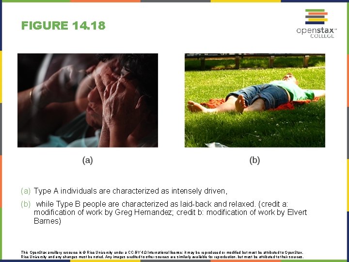 FIGURE 14. 18 (a) Type A individuals are characterized as intensely driven, (b) while