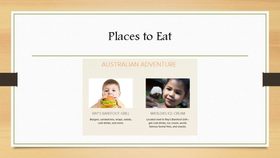 Places to Eat 