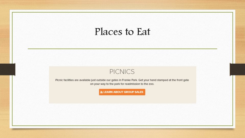 Places to Eat 