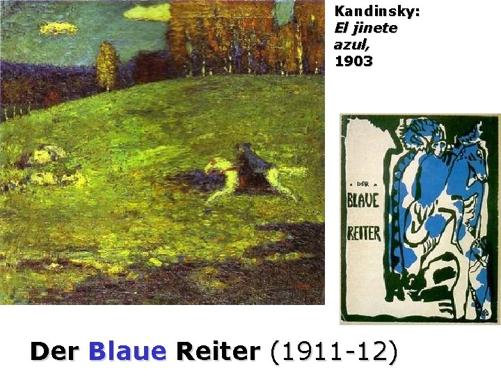 Kandinsky: El jinete azul, 1903 Der Blaue Reiter (1911 -12) 