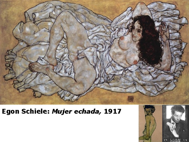 Schiele: Egon Schiele: Mujer echada, 1917 