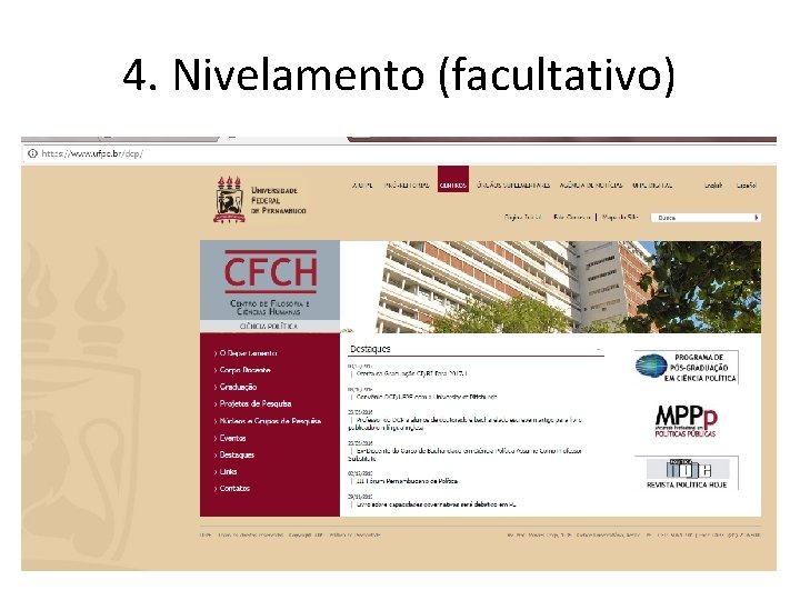 4. Nivelamento (facultativo) 