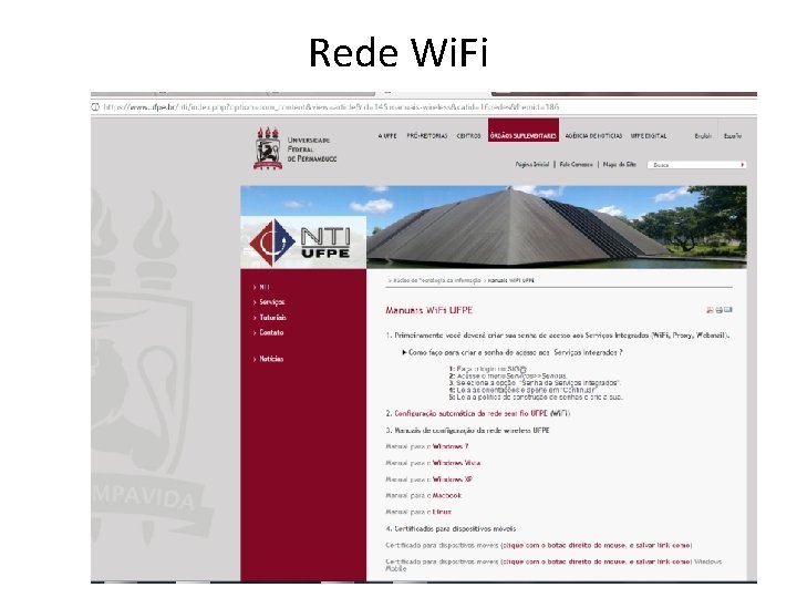 Rede Wi. Fi 