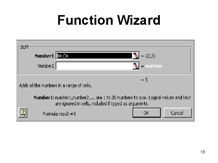 Function Wizard 18 