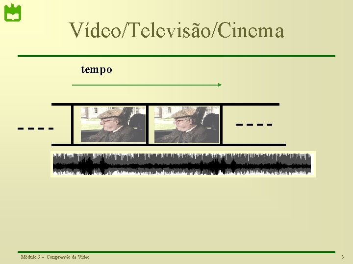 Vídeo/Televisão/Cinema tempo Módulo 6 – Compressão de Vídeo 3 