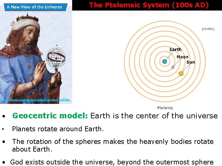 The Ptolemaic System (100 s AD) What are the key points of the Ptolemaic The Ptolemaic System (100 s AD) What are the key points of the Ptolemaic