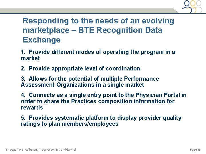 Responding to the needs of an evolving marketplace – BTE Recognition Data Exchange 1.