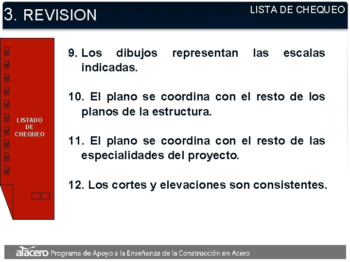 LISTA DE CHEQUEO 3. REVISION 9. Los dibujos indicadas. LISTADO DE CHEQUEO representan las LISTA DE CHEQUEO 3. REVISION 9. Los dibujos indicadas. LISTADO DE CHEQUEO representan las