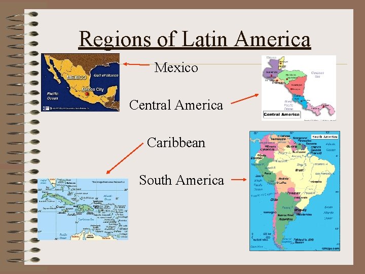 Regions of Latin America Mexico Central America Caribbean South America 