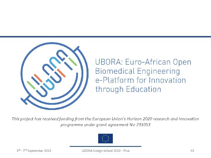 This project has received funding from the European Union’s Horizon 2020 research and innovation