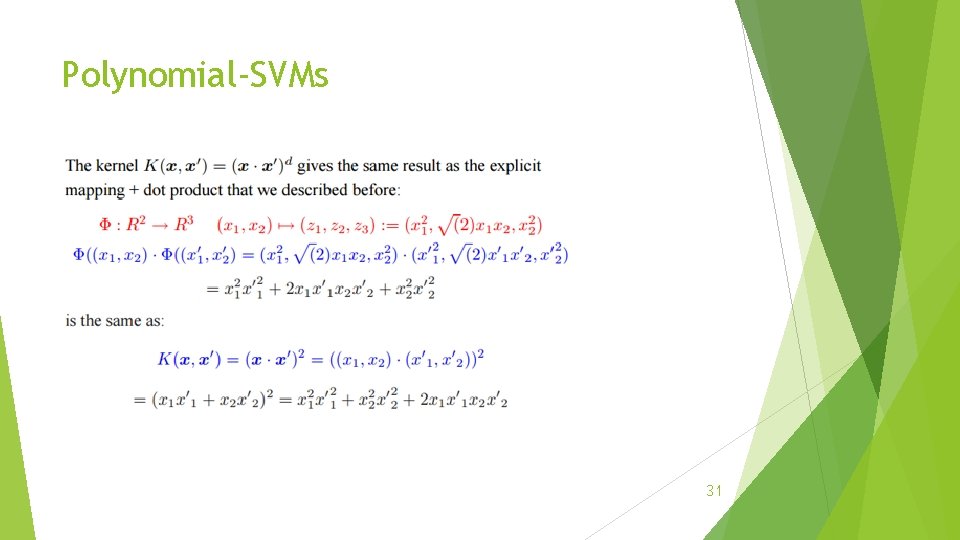 Polynomial-SVMs 31 