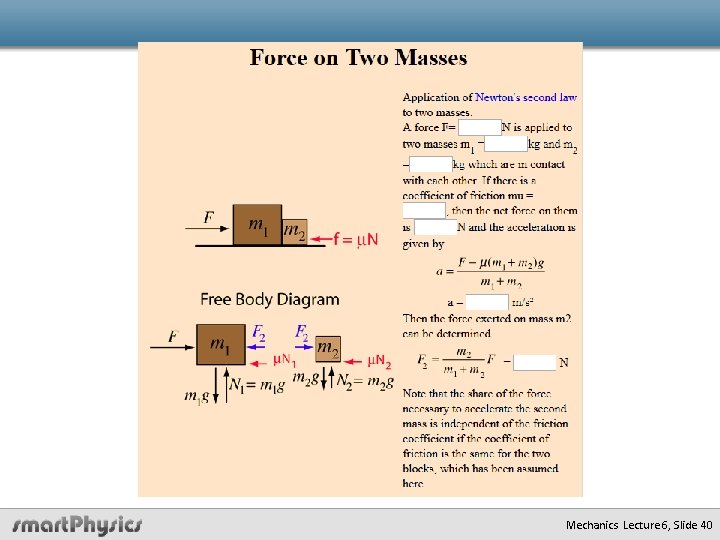 Mechanics Lecture 6, Slide 40 