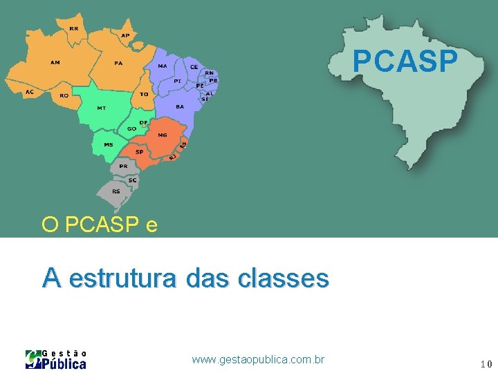 PCASP O PCASP e A estrutura das classes www. gestaopublica. com. br 10 PCASP O PCASP e A estrutura das classes www. gestaopublica. com. br 10