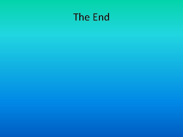 The End 