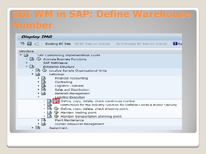 Warehouse Management Part 1 EGN 5622 Enterprise Systems