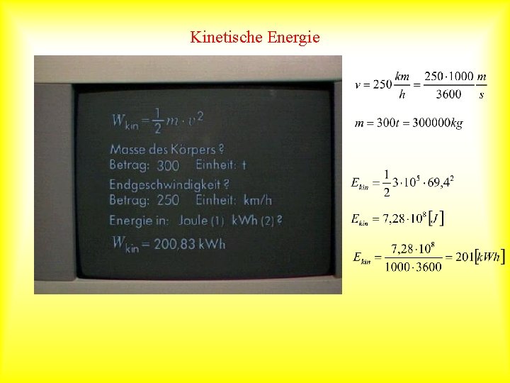 Kinetische Energie 