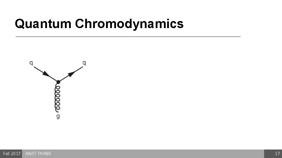 Quantum Chromodynamics Fall 2017 KAIST PH 489 17 