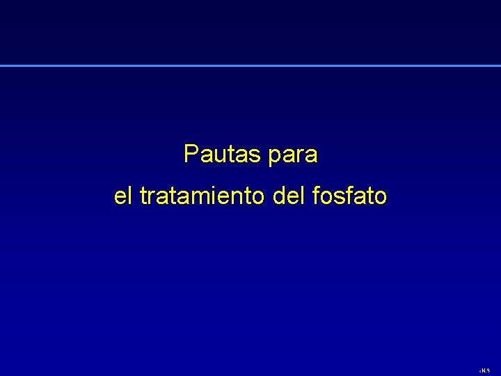 Pautas para el tratamiento del fosfato ‹N. º› 