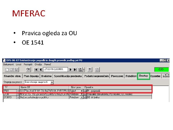 MFERAC • Pravica ogleda za OU • OE 1541 