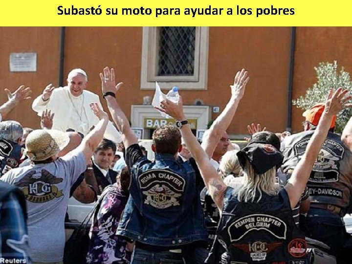 Subastó su moto para ayudar a los pobres 