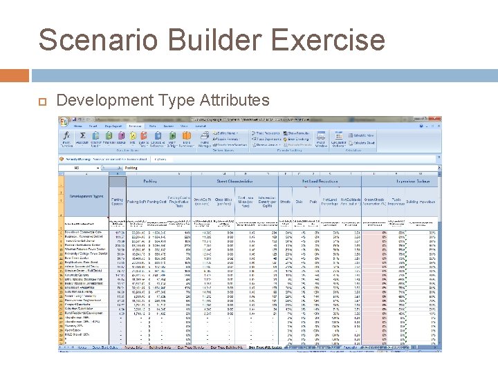 Scenario Builder Exercise Development Type Attributes 