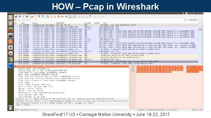 HOW – Pcap in Wireshark Shark. Fest'17 US • Carnegie Mellon University • June