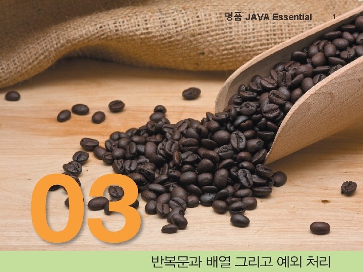 명품 JAVA Essential 1 