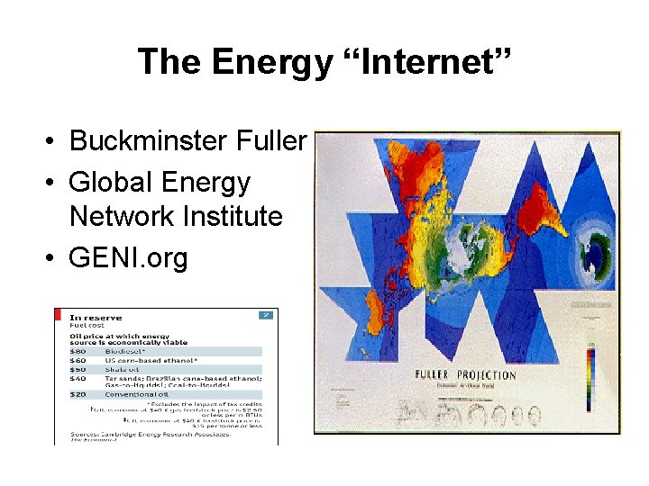 The Energy “Internet” • Buckminster Fuller • Global Energy Network Institute • GENI. org