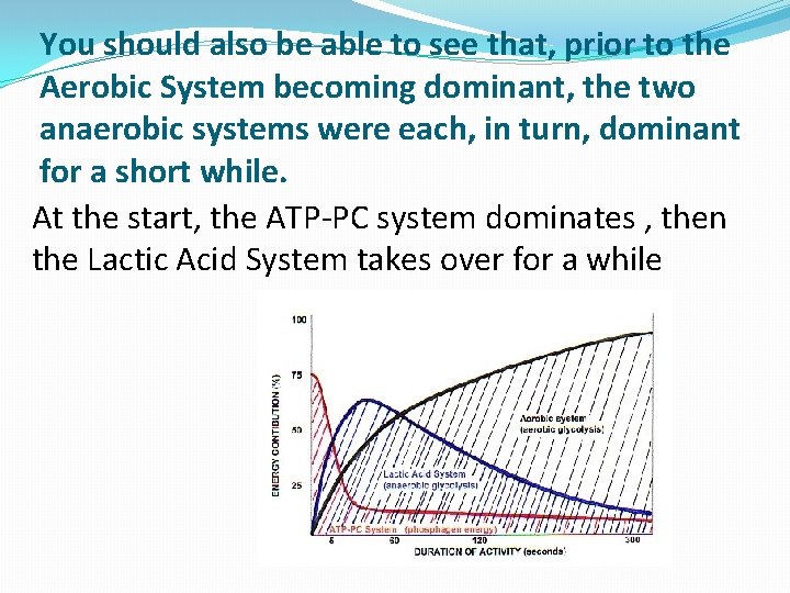 You should also be able to see that, prior to the Aerobic System becoming