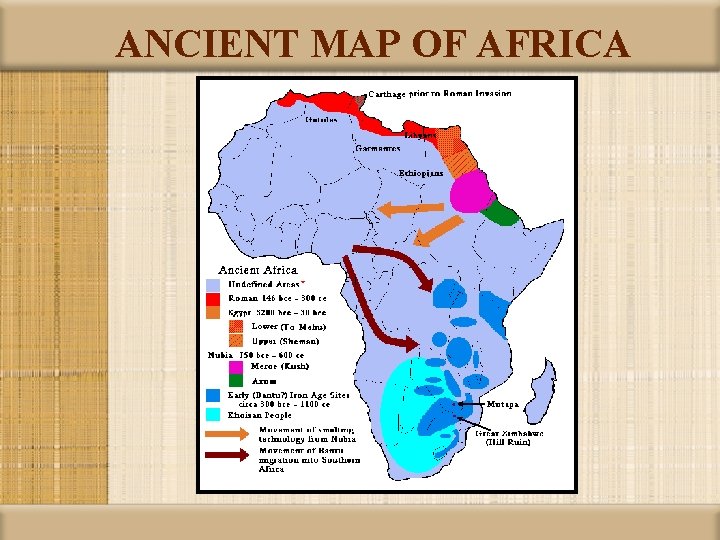 ANCIENT MAP OF AFRICA 