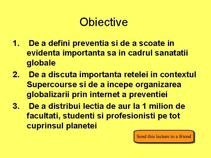 Obiective 1. De a defini preventia si de a scoate in evidenta importanta sa Obiective 1. De a defini preventia si de a scoate in evidenta importanta sa