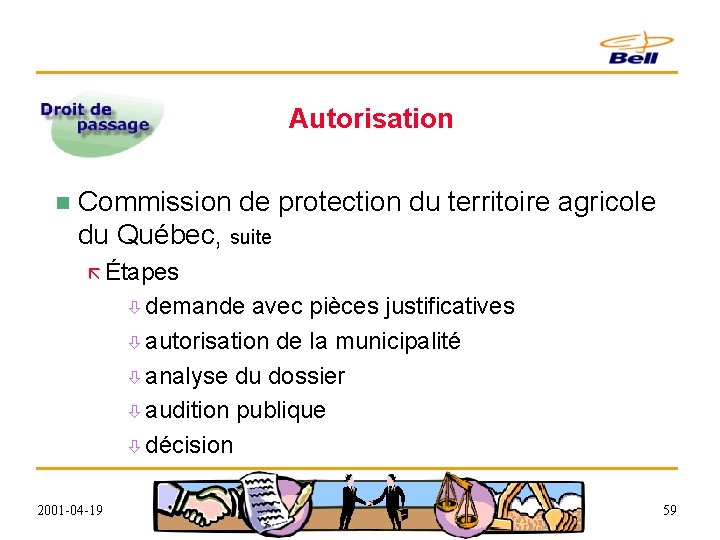 Autorisation n Commission de protection du territoire agricole du Québec, suite ã Étapes ò