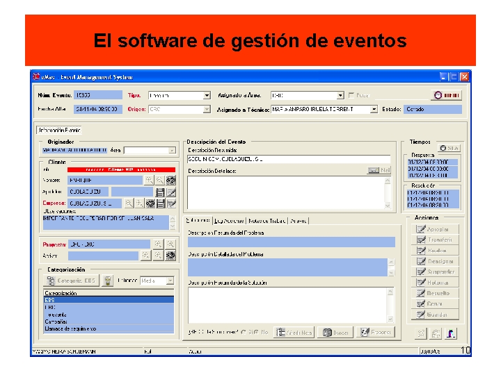 El software de gestión de eventos 10 El software de gestión de eventos 10