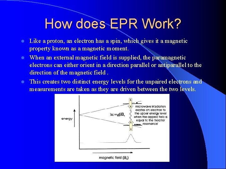 How does EPR Work? Like a proton, an electron has a spin, which gives