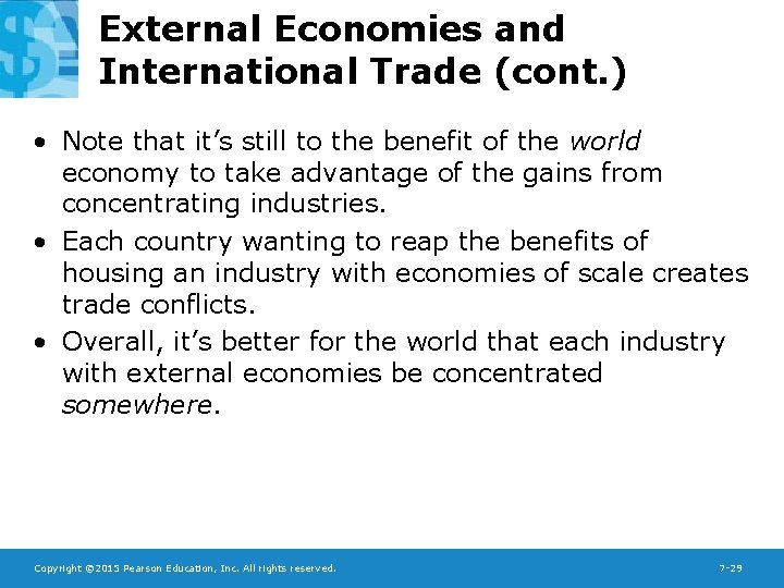 External Economies and International Trade (cont. ) • Note that it’s still to the