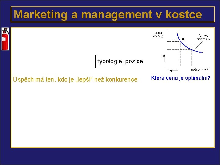 Marketing a management v kostce Nabídka a poptávka Ekonomický přístup: MINI -> MAX [Minimum