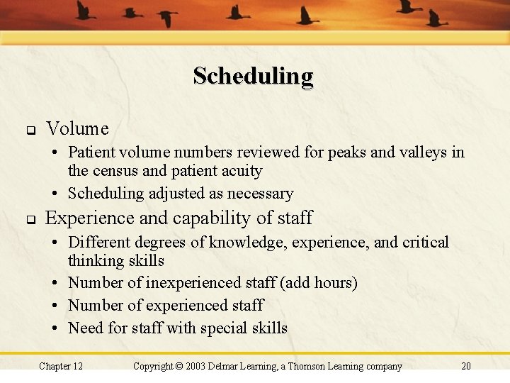 Scheduling q Volume • Patient volume numbers reviewed for peaks and valleys in the Scheduling q Volume • Patient volume numbers reviewed for peaks and valleys in the